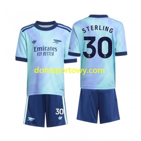 Koszulka Arsenal Sterling 30 Dziecięcy Trzeci Koszulki Piłkarskie 2024-2025 Krótki Rękaw
